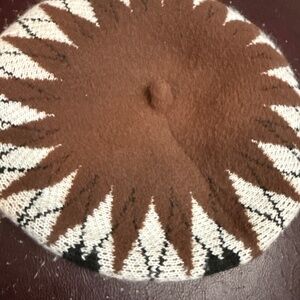 Anthropologie Rivera Engineer Hat in white Blue and White Railroad Engineer Train Conductor Adult Hat  main image 4